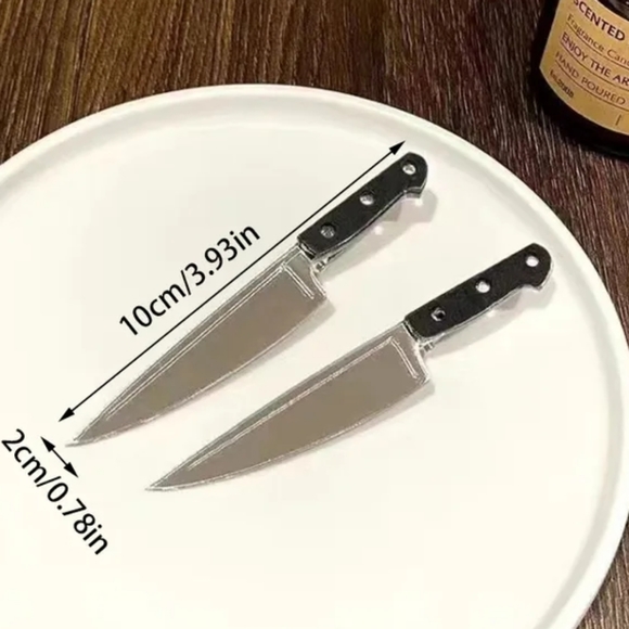 2 Butcher Knife Hairclips - Picture 2 of 16